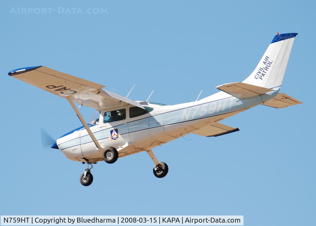 N759HT, 1977 Cessna 182Q Skylane C/N 18266013, Civil Air Patrol on approach to 17L.