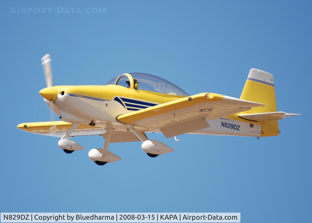 N829DZ, 2006 Vans RV-8A C/N 81714, Approach to 17L.