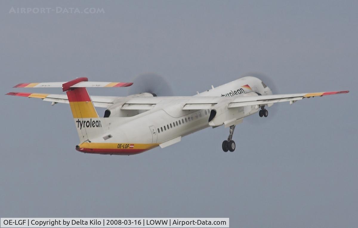 OE-LGF, 2002 De Havilland Canada DHC-8-402Q Dash 8 C/N 4068, AUSTRIAN ARROWS color Tyrolian
