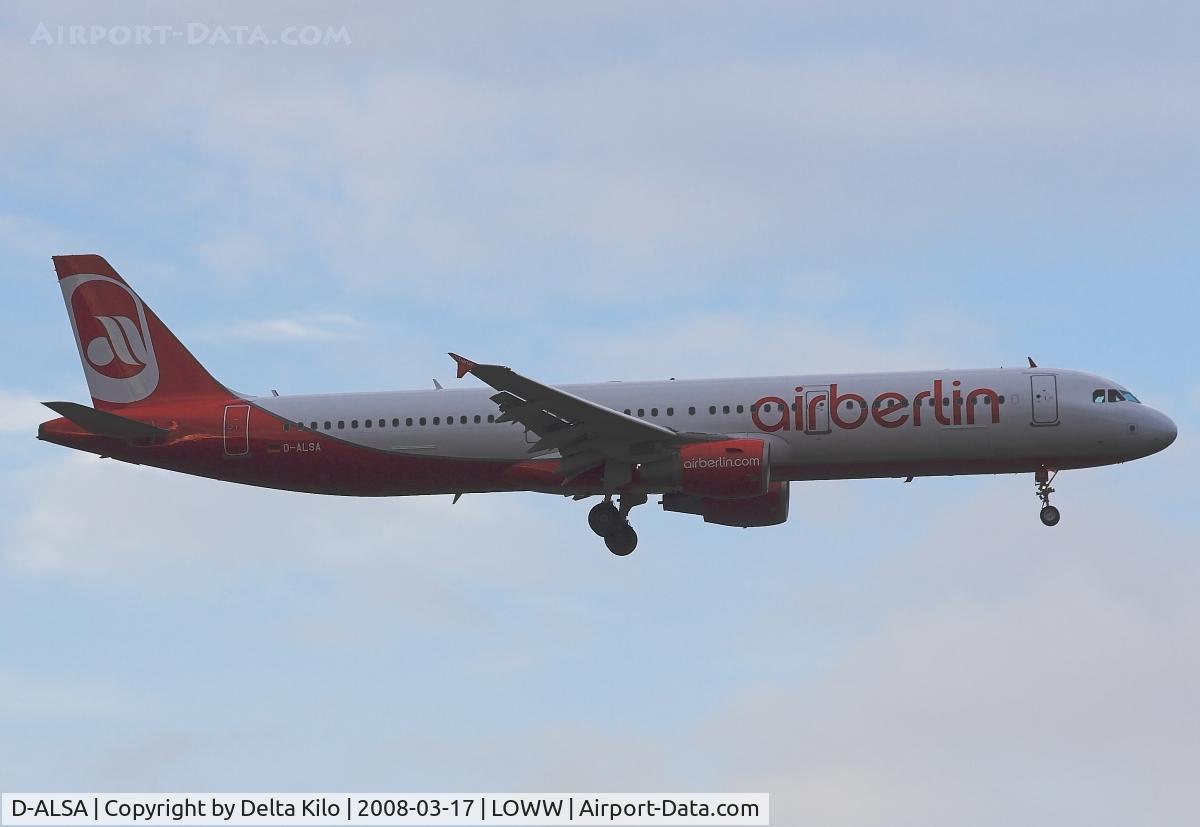 D-ALSA, 2001 Airbus A321-211 C/N 1629, LTU new color Air Berlin