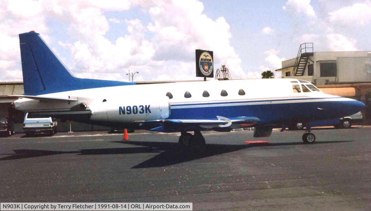 N903K, 1981 Rockwell International NA-265-65 Sabreliner 65 C/N 465-57, N903K was a Sabre 65 c/n 465-57 when photographed at Orlando Executive in 1991