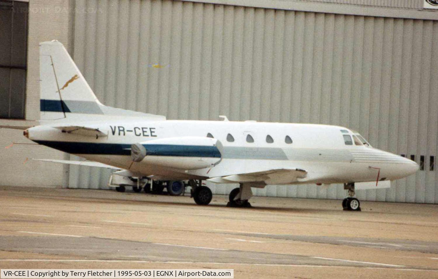 VR-CEE, Rockwell Sabre 65 C/N 465-22, Sabre 65 at East Midlands in 1995