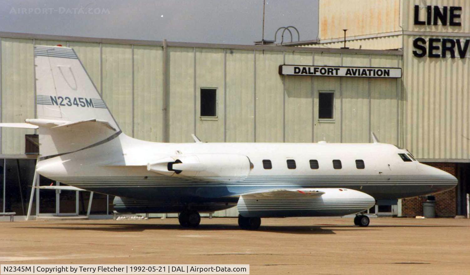 N2345M, 1966 Lockheed L-1329 Jetstar 731 C/N 5075, These marks were worn by a Jetstar in 1992 pictured here at Dallas Love Field