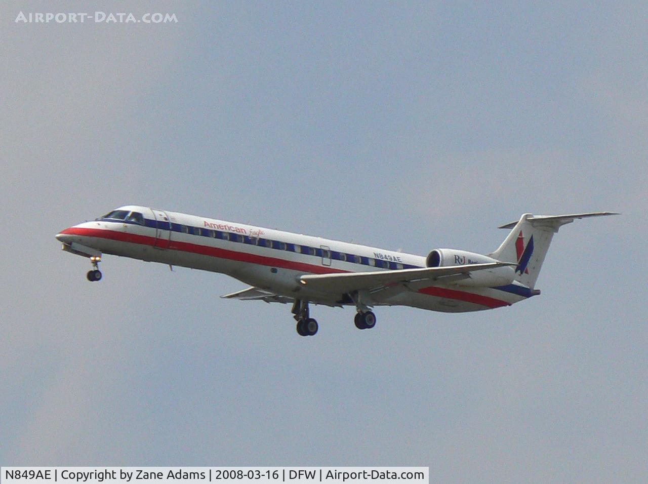 N849AE, 2003 Embraer ERJ-140LR (EMB-135KL) C/N 145716, American Eagle at DFW
