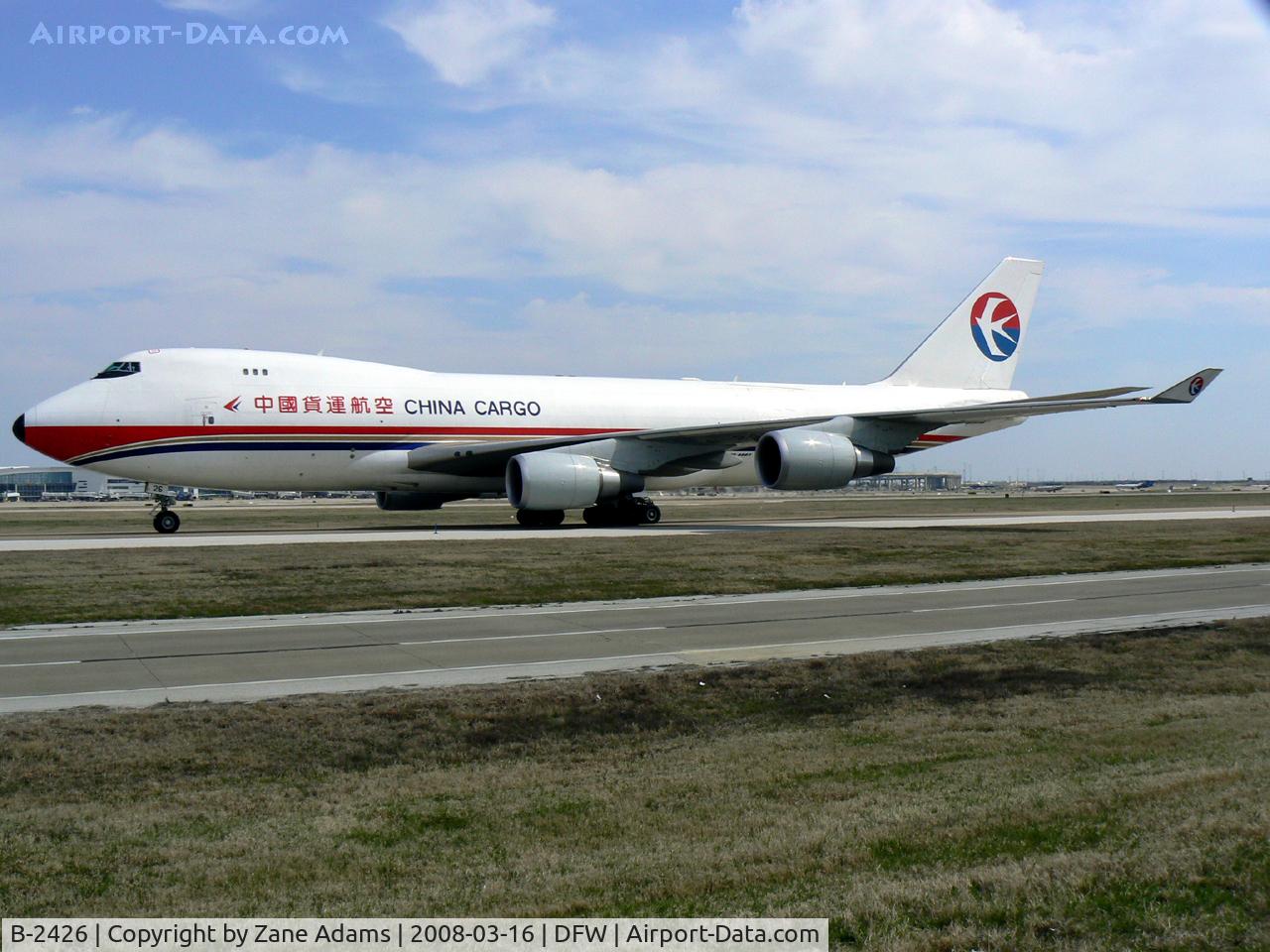 B-2426, 2007 Boeing 747-40BF/ER/SCD C/N 35208/1392, China Cargo on the taxiway at DFW
