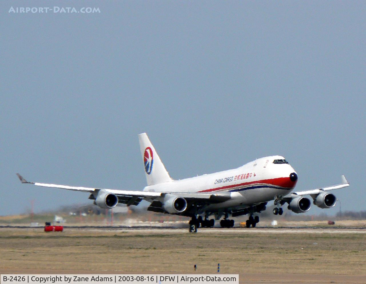 B-2426, 2007 Boeing 747-40BF/ER/SCD C/N 35208/1392, China Cargo landing on 18R at DFW