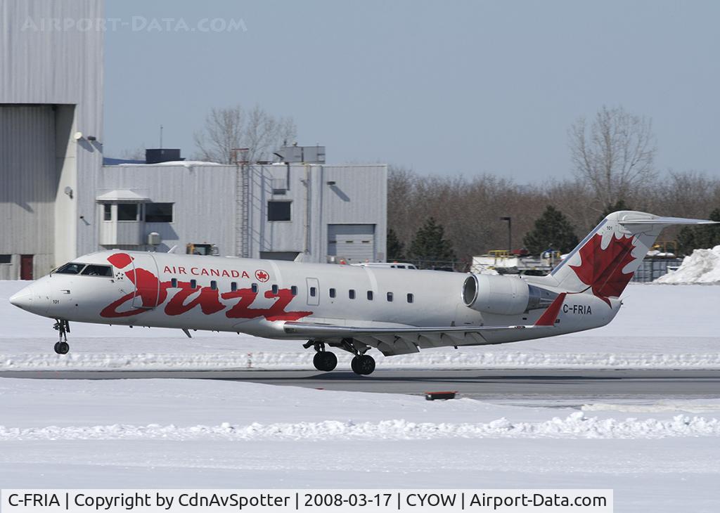 C-FRIA, 1994 Canadair CRJ-100ER (CL-600-2B19) C/N 7045, Seconds from touch down on Rwy 25