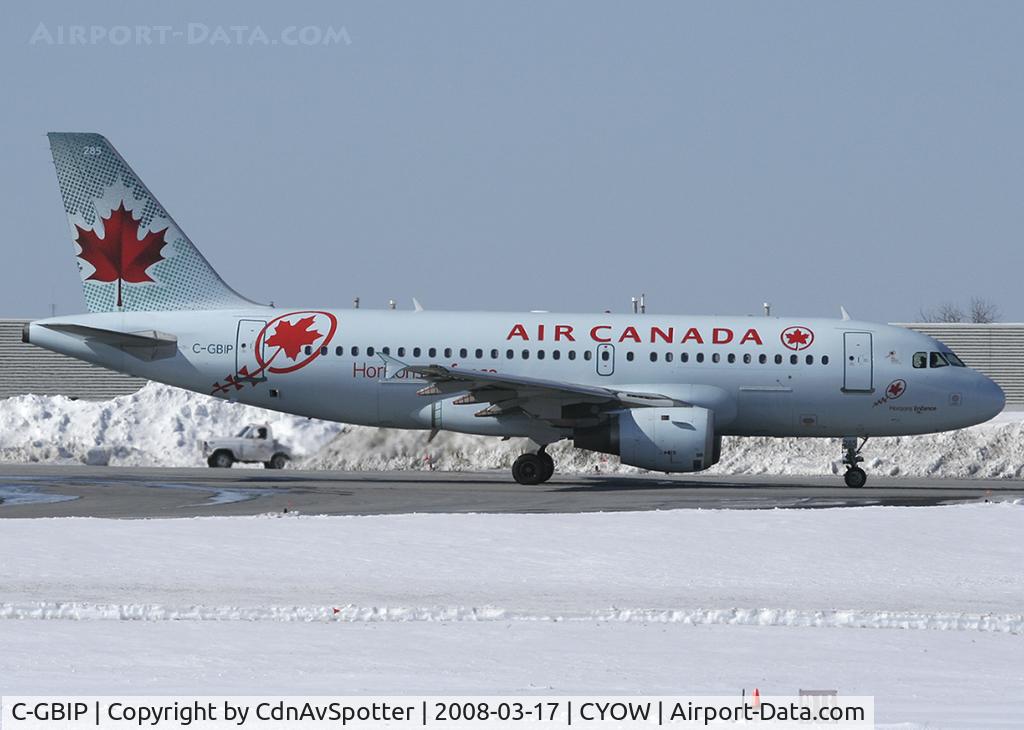 C-GBIP, 1998 Airbus A319-114 C/N 546, Air Canada A319 taxiing to Rwy 25