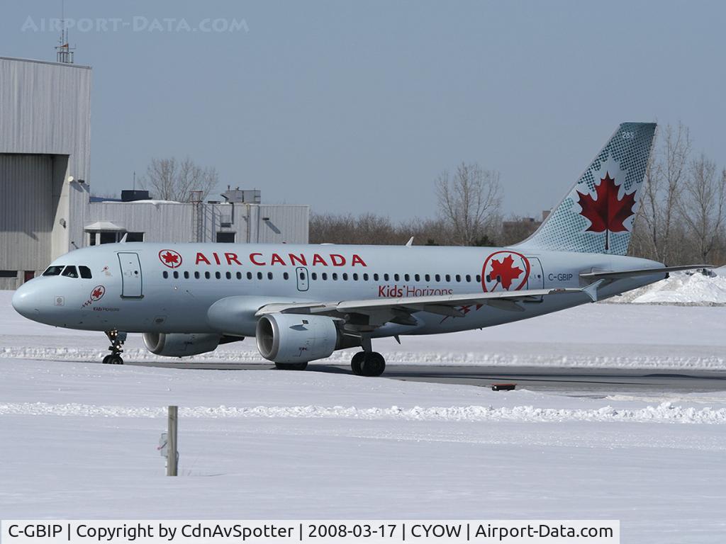 C-GBIP, 1998 Airbus A319-114 C/N 546, Air Canada A319 cleared for take off on Rwy 25
