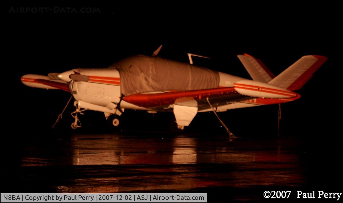 N8BA, 1964 Beech S35 Bonanza C/N D-7472, Night and a wet tarmac.  Gorgeous
