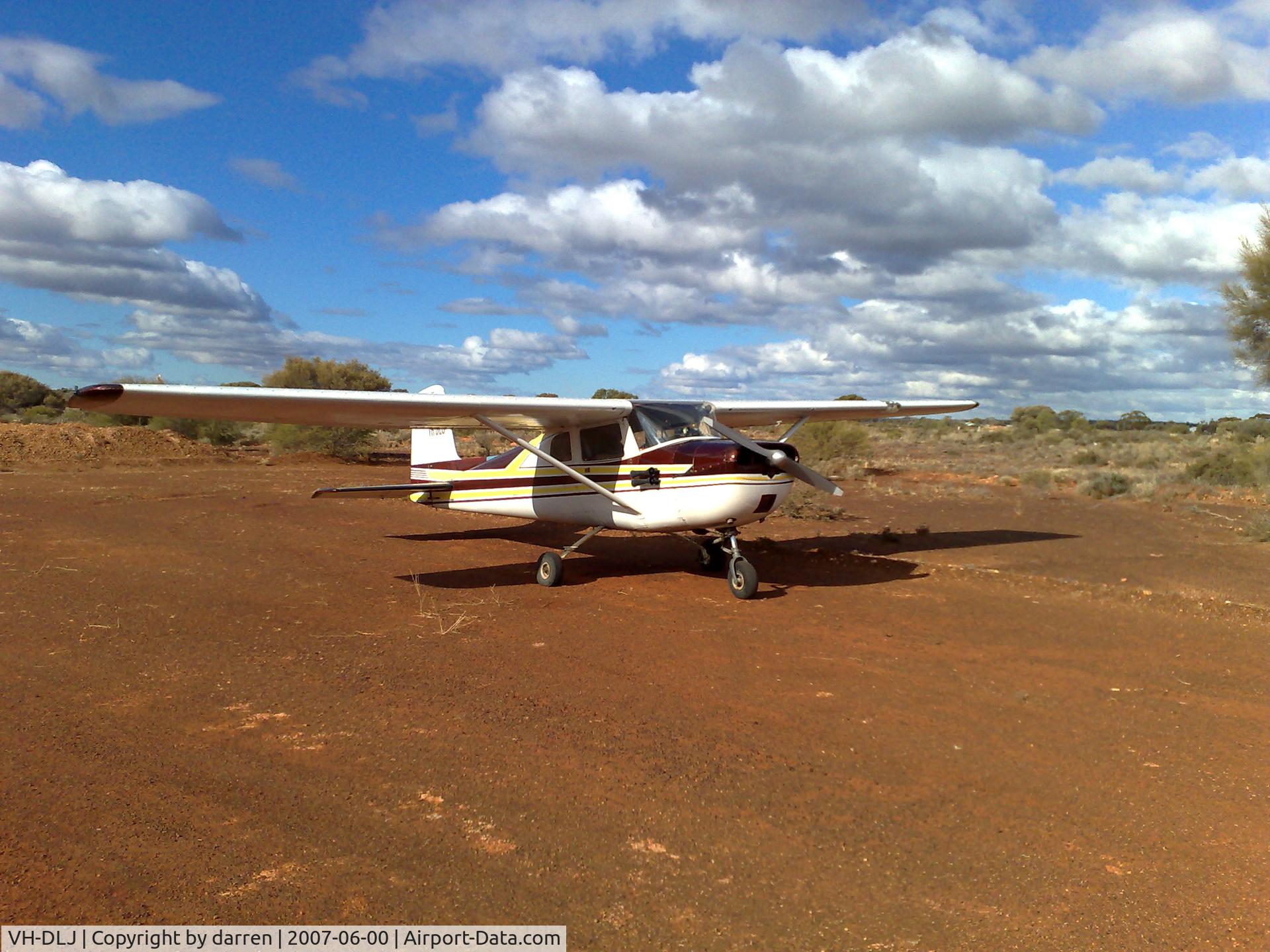 VH-DLJ, 1960 Cessna 150A C/N 15059087, at menzies a/port, mustering duties