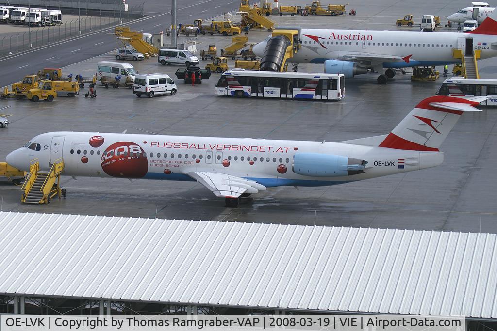 OE-LVK, 1992 Fokker 100 (F-28-0100) C/N 11397, Austrian Airlines Fokker 100
