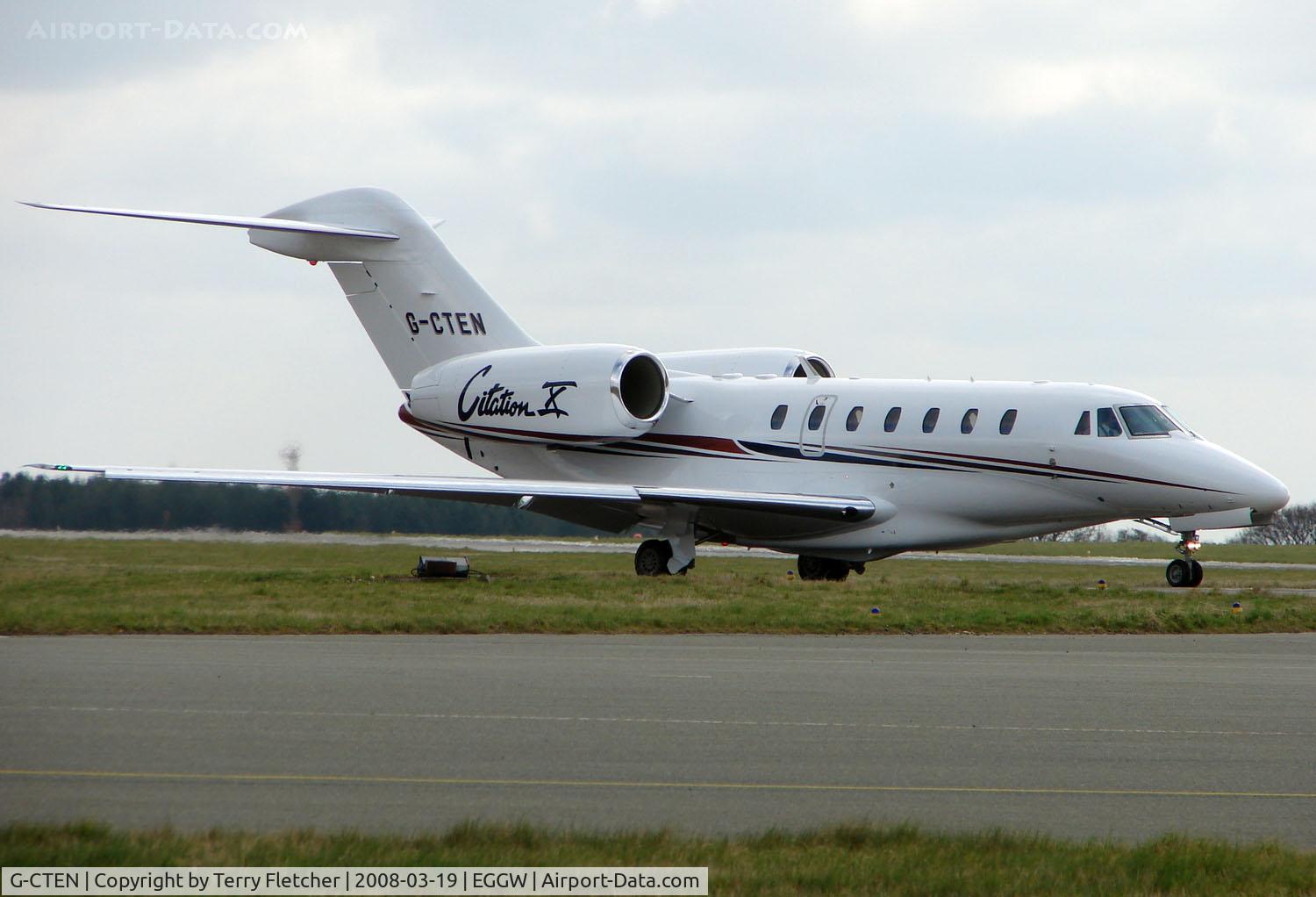 G-CTEN, 2008 Cessna 750 Citation X Citation X C/N 750-0281, Brand New Cessna 750 cn 281 - only entered onto the British Register 6 days ago