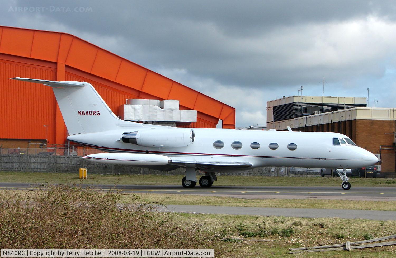 N840RG, Gulfstream American G-1159 Gulfstream II C/N 235, Nice to see one of the old wingtip Twin Tank Gulfstreams in Europe