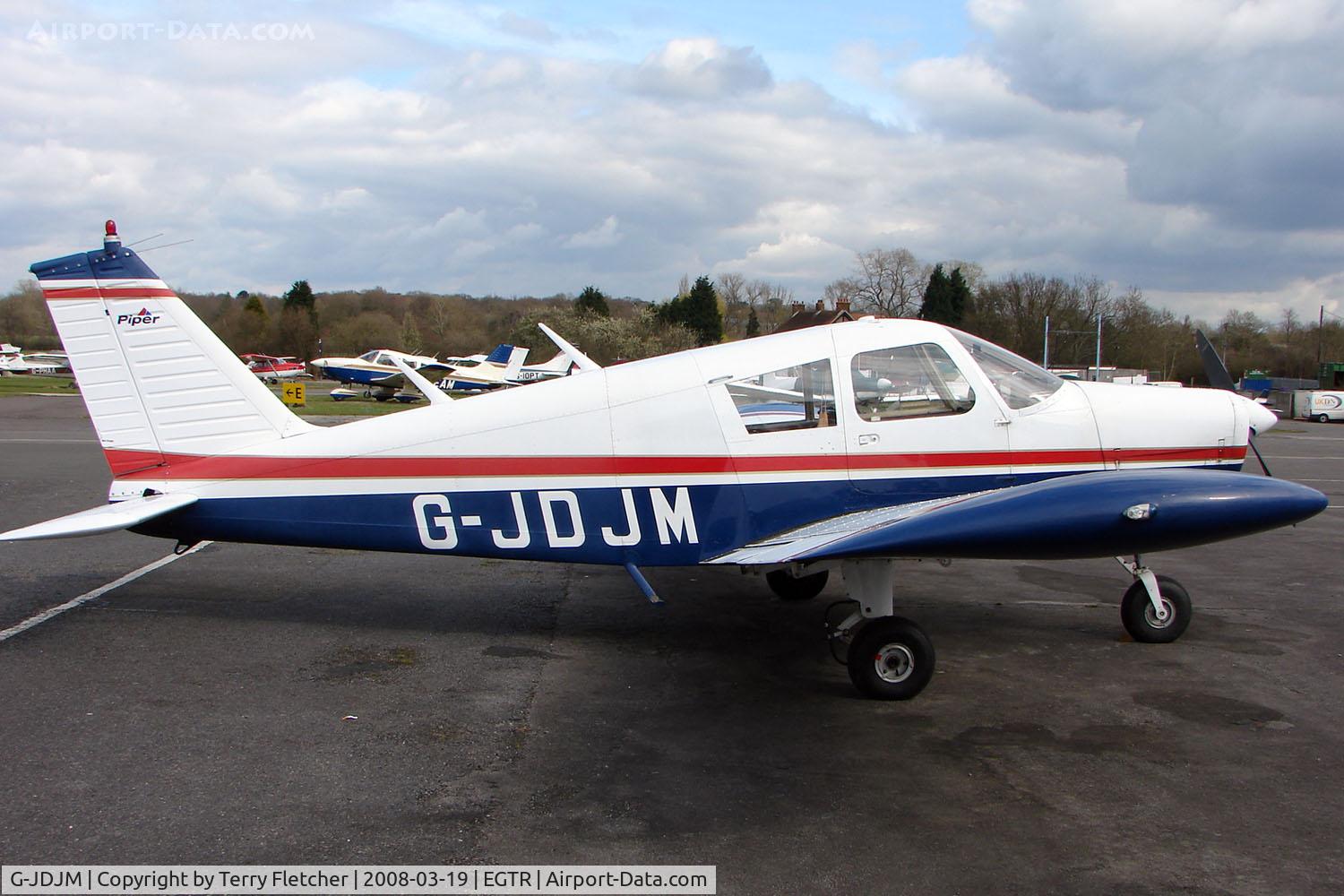 G-JDJM, 1970 Piper PA-28-140 Cherokee C/N 28-26877, Part of the busy GA scene at Elstree Airfield in the northern suburbs of London