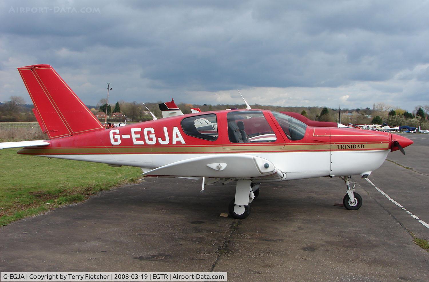 G-EGJA, 1990 Socata TB-20 Trinidad C/N 1101, Part of the busy GA scene at Elstree Airfield in the northern suburbs of London