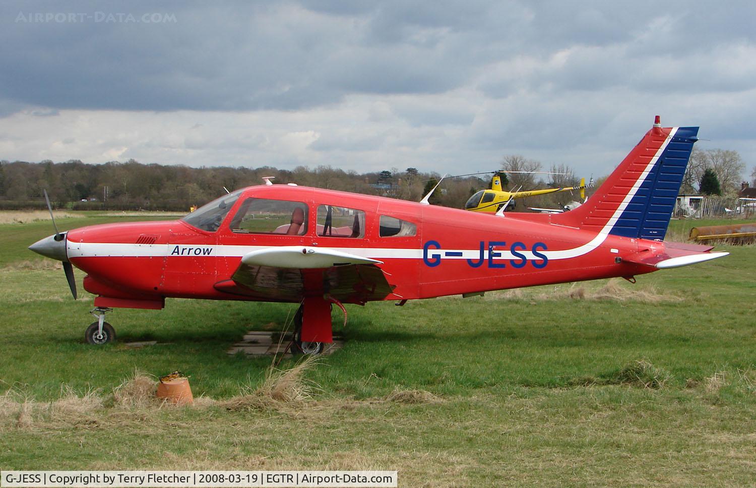 G-JESS, 1978 Piper PA-28R-201T Cherokee Arrow III C/N 28R-7803334, Part of the busy GA scene at Elstree Airfield in the northern suburbs of London