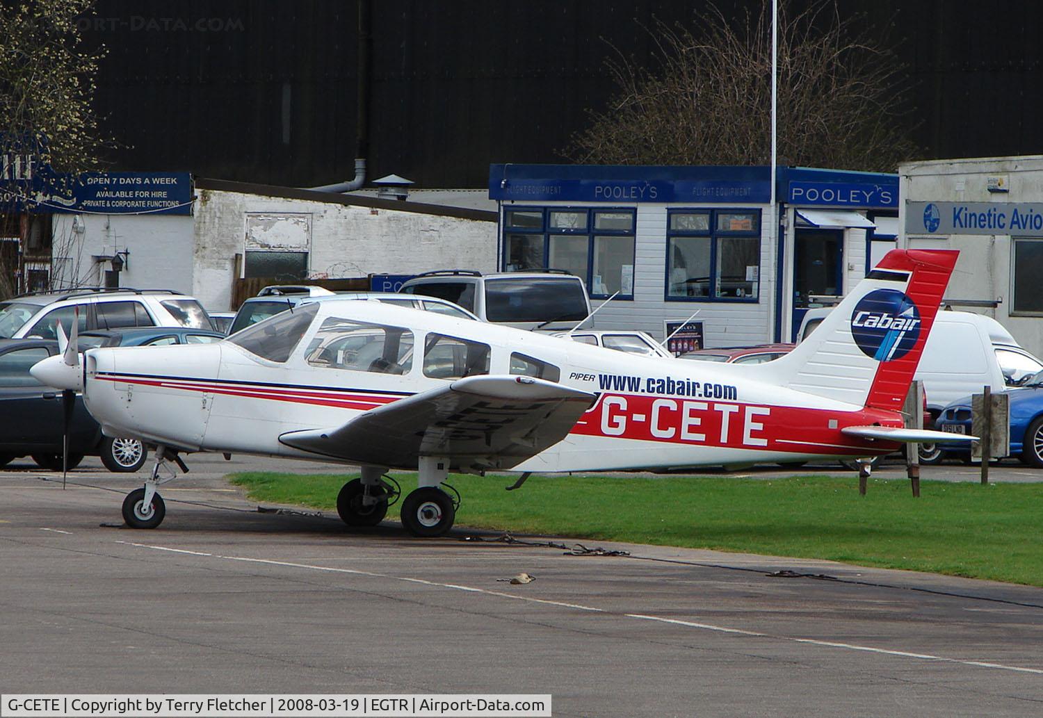 G-CETE, 2000 Piper PA-28-161 Cherokee Warrior III C/N 2842079, Part of the busy GA scene at Elstree Airfield in the northern suburbs of London