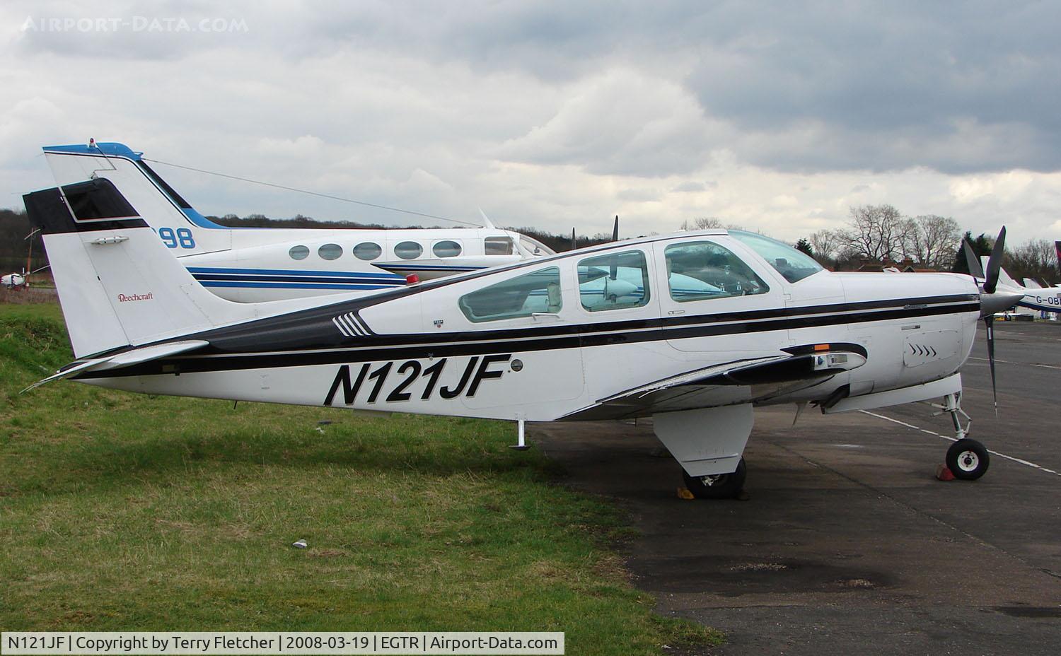 N121JF, 1991 Beech F33A Bonanza C/N CE-1578, Part of the busy GA scene at Elstree Airfield in the northern suburbs of London