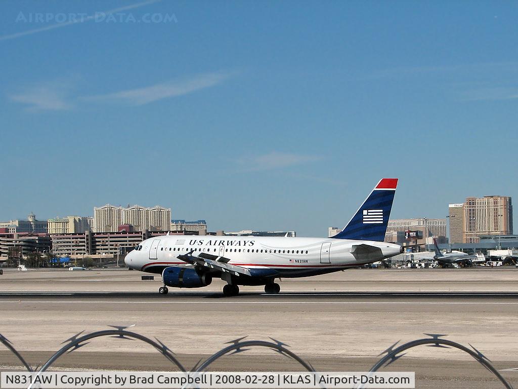 N831AW, 2001 Airbus A319-132 C/N 1576, US Airways / 2001 Airbus A319-132