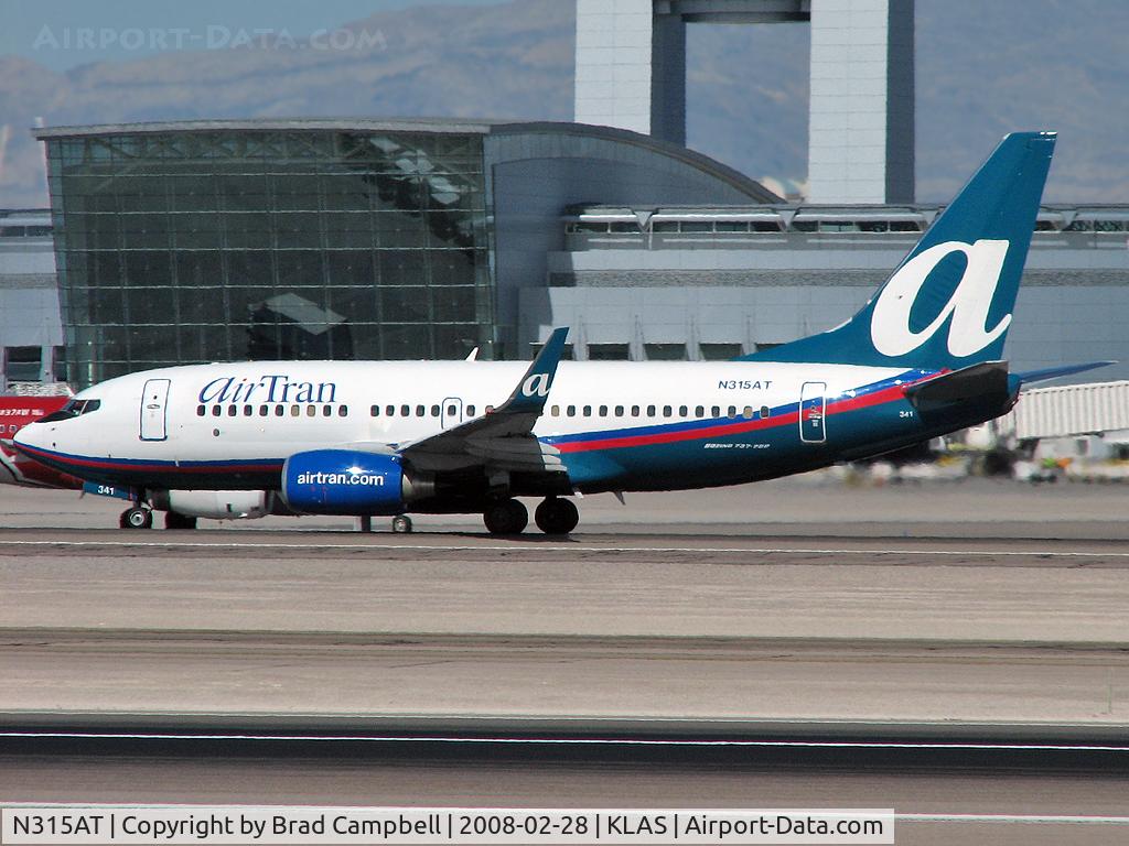 N315AT, 2007 Boeing 737-7BD C/N 35788, airTran / 2007 Boeing 737-7BD