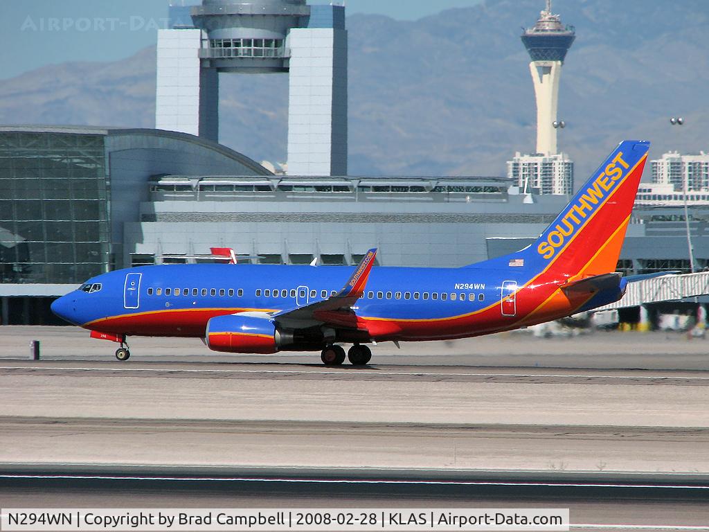 N294WN, 2007 Boeing 737-7H4 C/N 32540, Southwest Airlines / 2007 Boeing 737-7H4