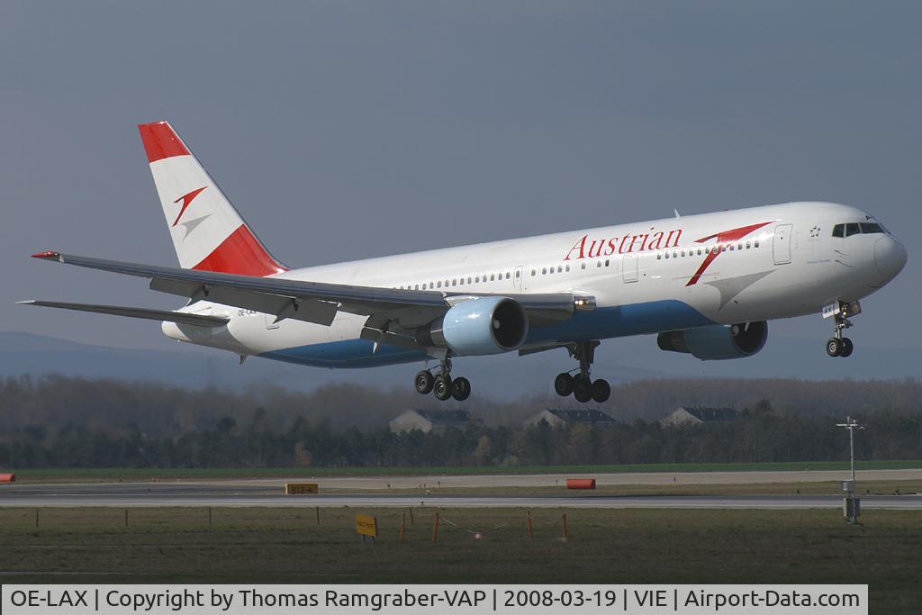 OE-LAX, 1992 Boeing 767-3Z9/ER C/N 27095, Austrian Airlines Boeing 767-300