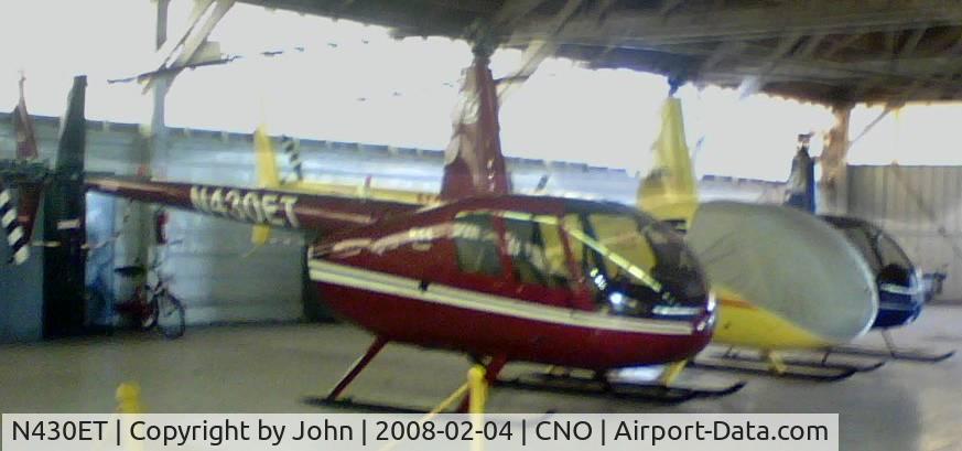 N430ET, 2001 Robinson R44 C/N 1104, Last Helicopters in hanger Feb 4, 2007 Chino