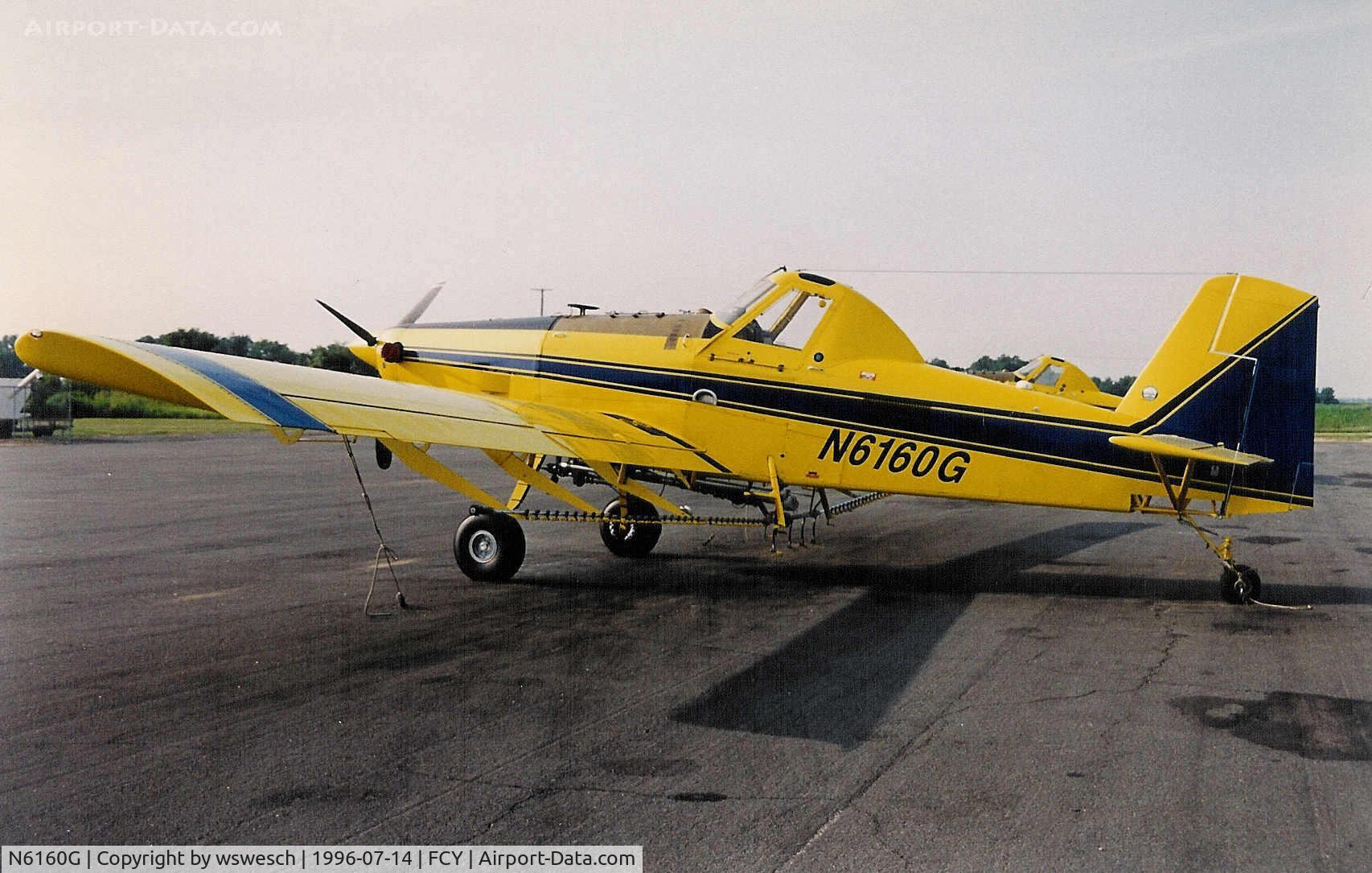 N6160G, 1996 Air Tractor Inc AT-502B C/N 502B-0358, 1996 Air Tractor AT-502B, #502B-0358.  Hutcherson Flying Service - Forrest City, Arkansas.