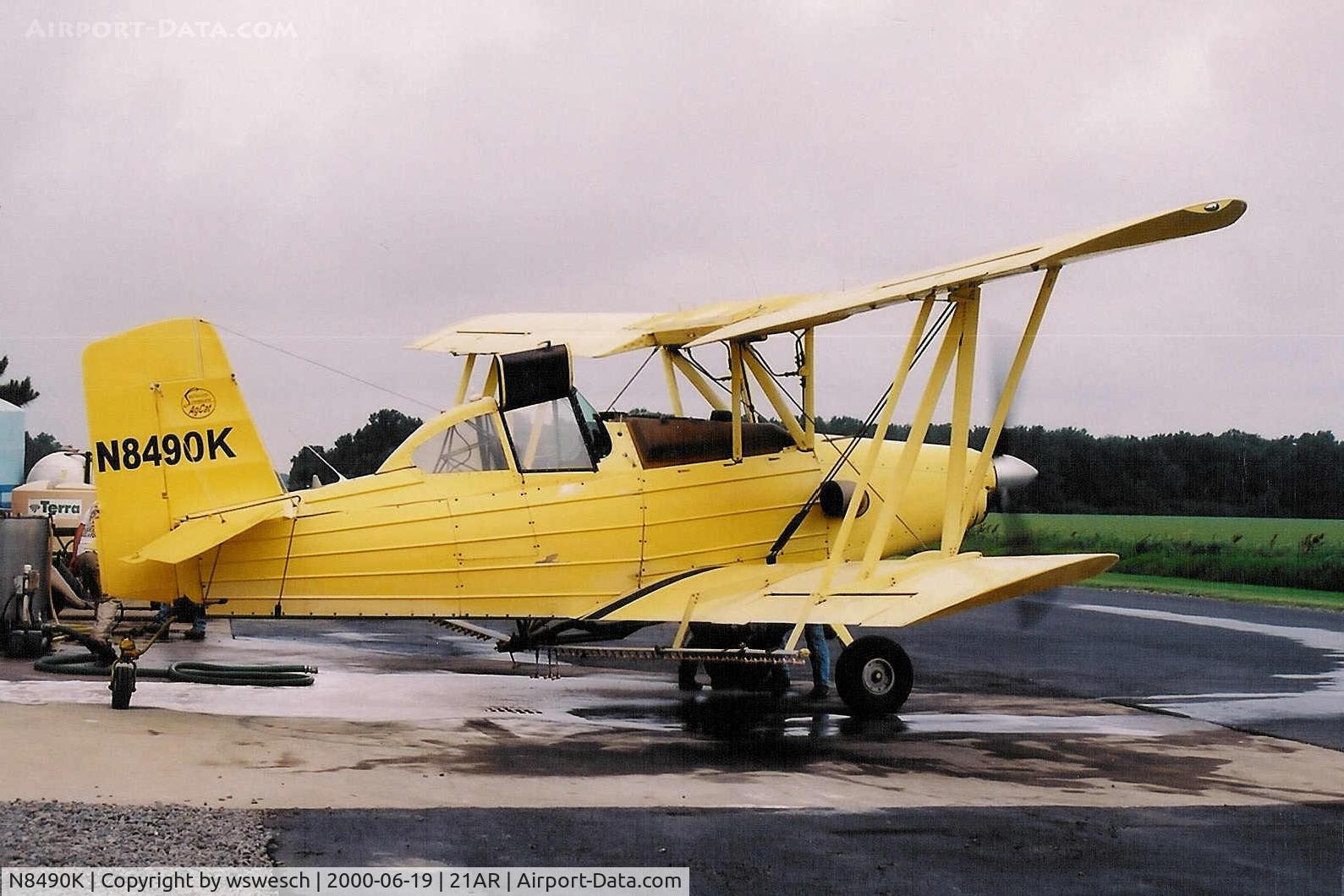 N8490K, 1982 Schweizer Aircraft Corp G-164B C/N 710B, #710B. -1 Garrett Agrijet conversion.  Skarda Flying Service - Hazen, Arkansas.
