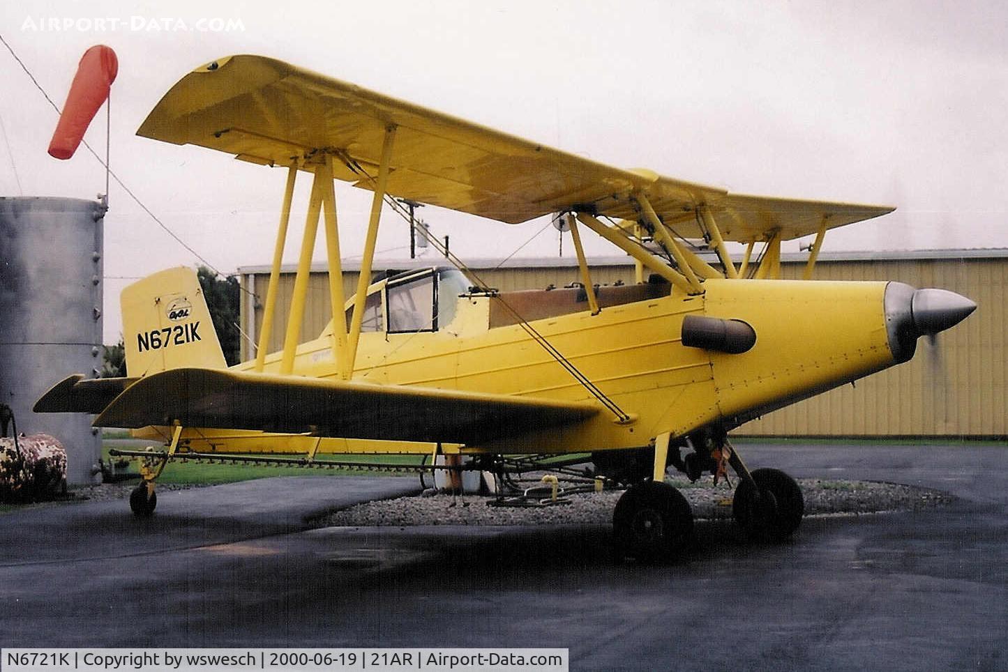 N6721K, 1978 Grumman-Schweizer G-164C C/N 26C, #26C. -6 Garrett Agrijet conversion.  Skarda Flying Service - Hazen, Arkansas.