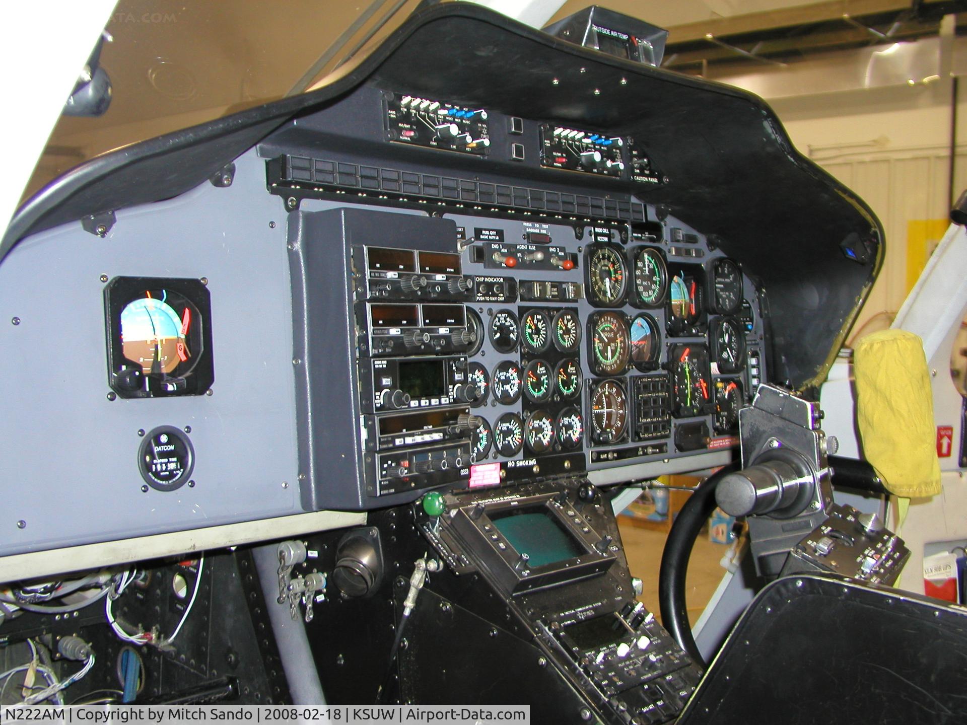 N222AM, 1986 Bell 222U C/N 47547, Luke's One in the hangar at Superior.