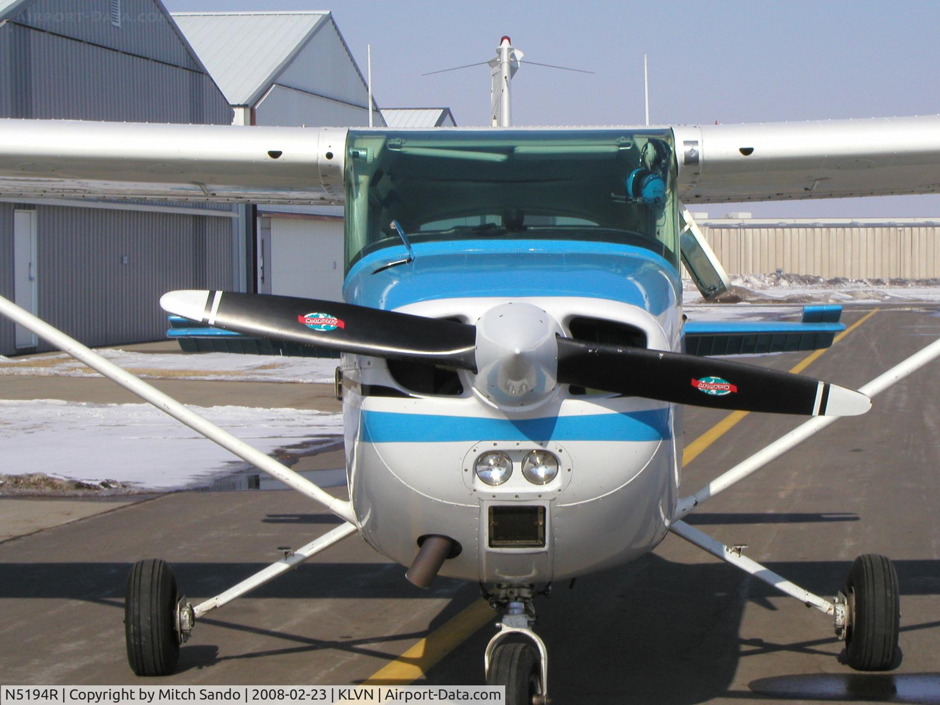 N5194R, 1974 Cessna 172M C/N 17263411, Parked outside the hangar.