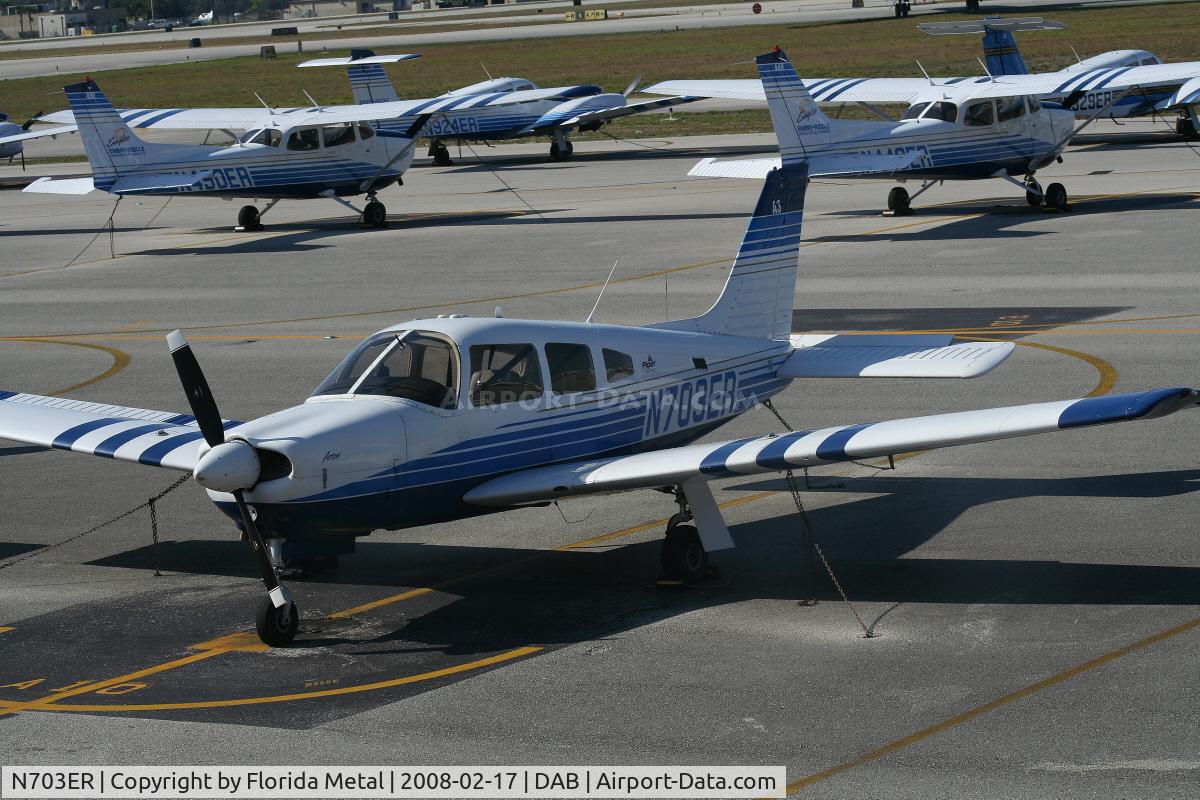 N703ER, 2001 Piper PA-28R-201 Cherokee Arrow III C/N 2844057, Embry Riddle PA-28R-201