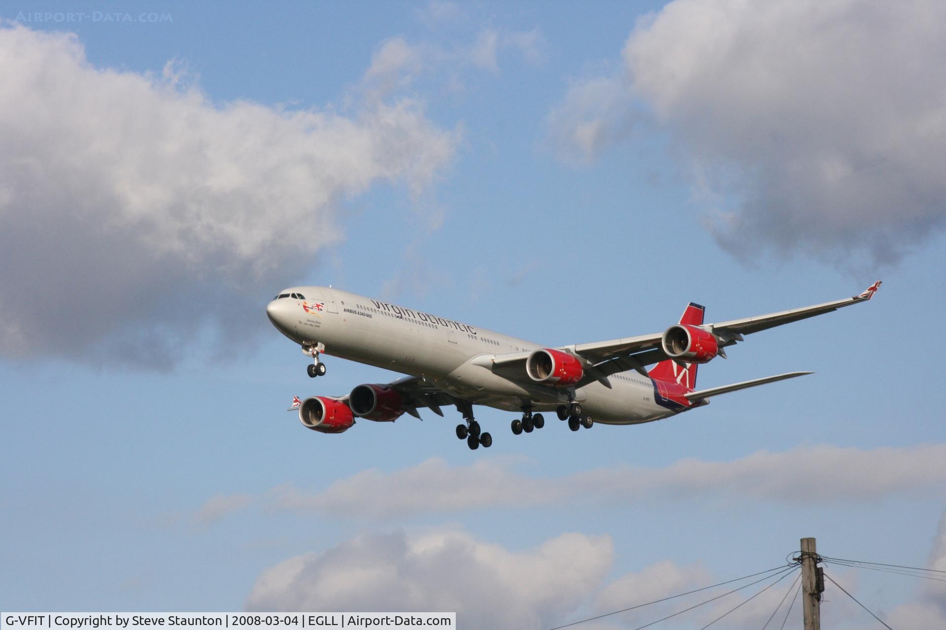 G-VFIT, 2006 Airbus A340-642 C/N 753, Taken at Heathrow Airport March 2008