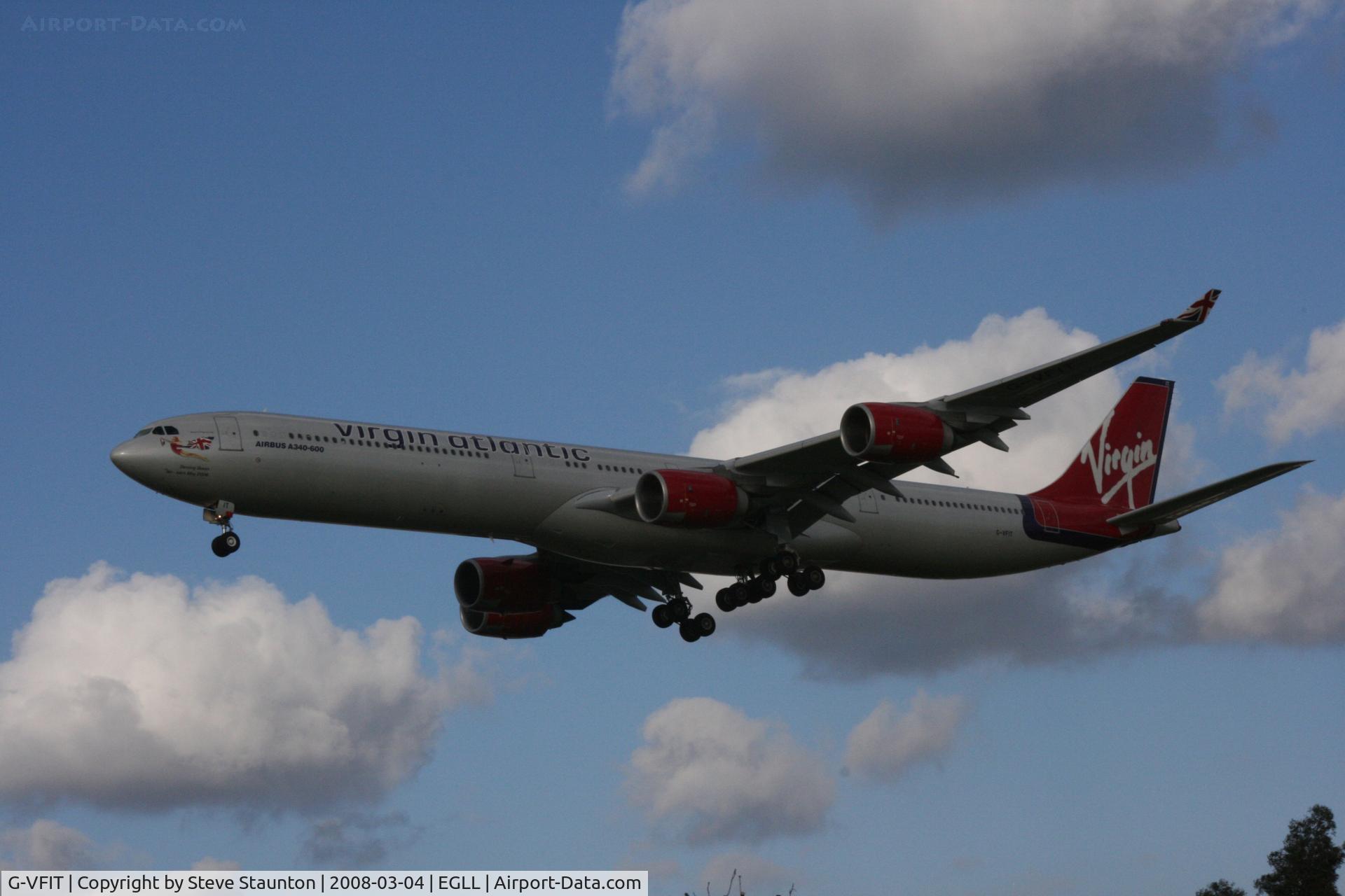 G-VFIT, 2006 Airbus A340-642 C/N 753, Taken at Heathrow Airport March 2008