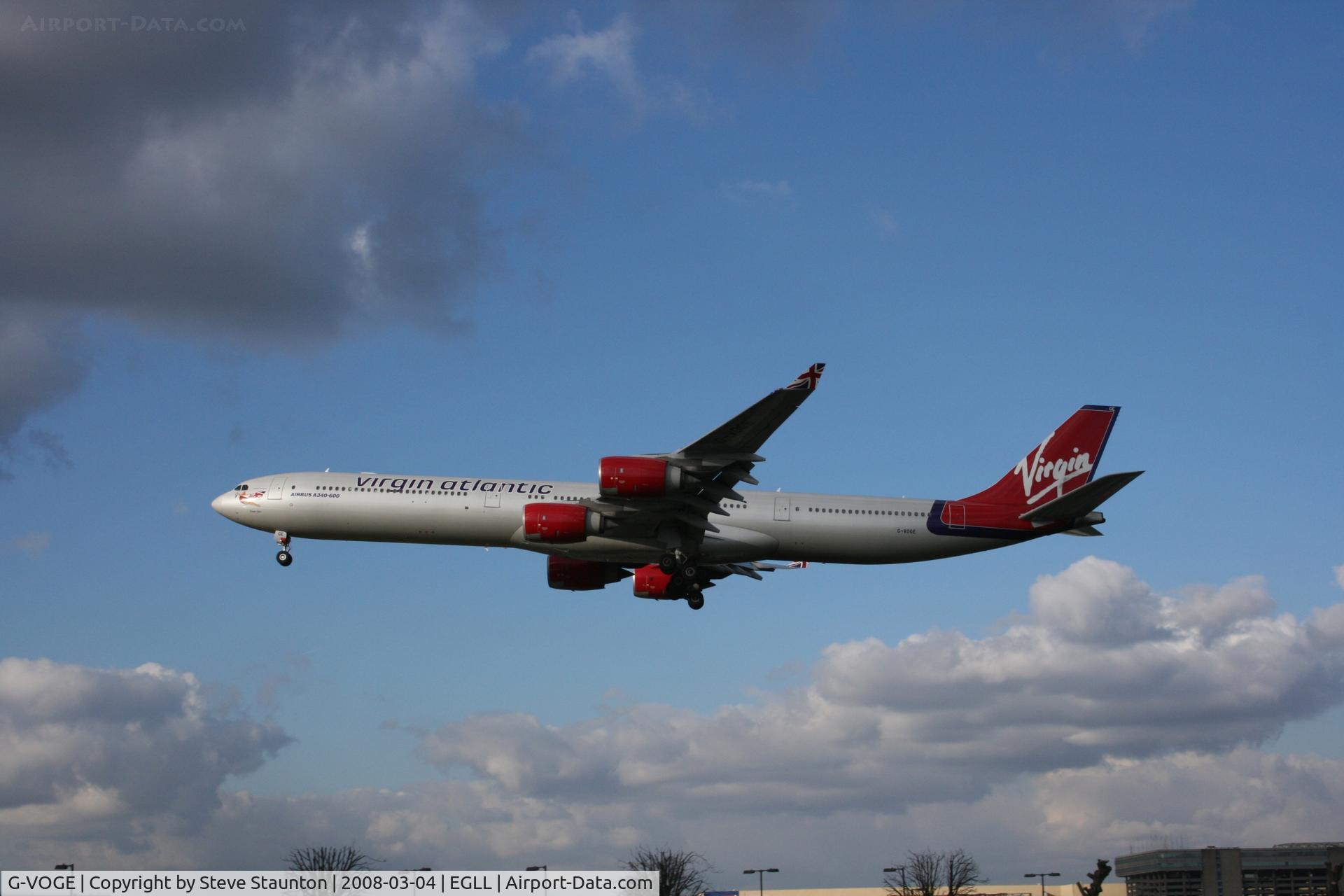 G-VOGE, 2002 Airbus A340-642 C/N 416, Taken at Heathrow Airport March 2008