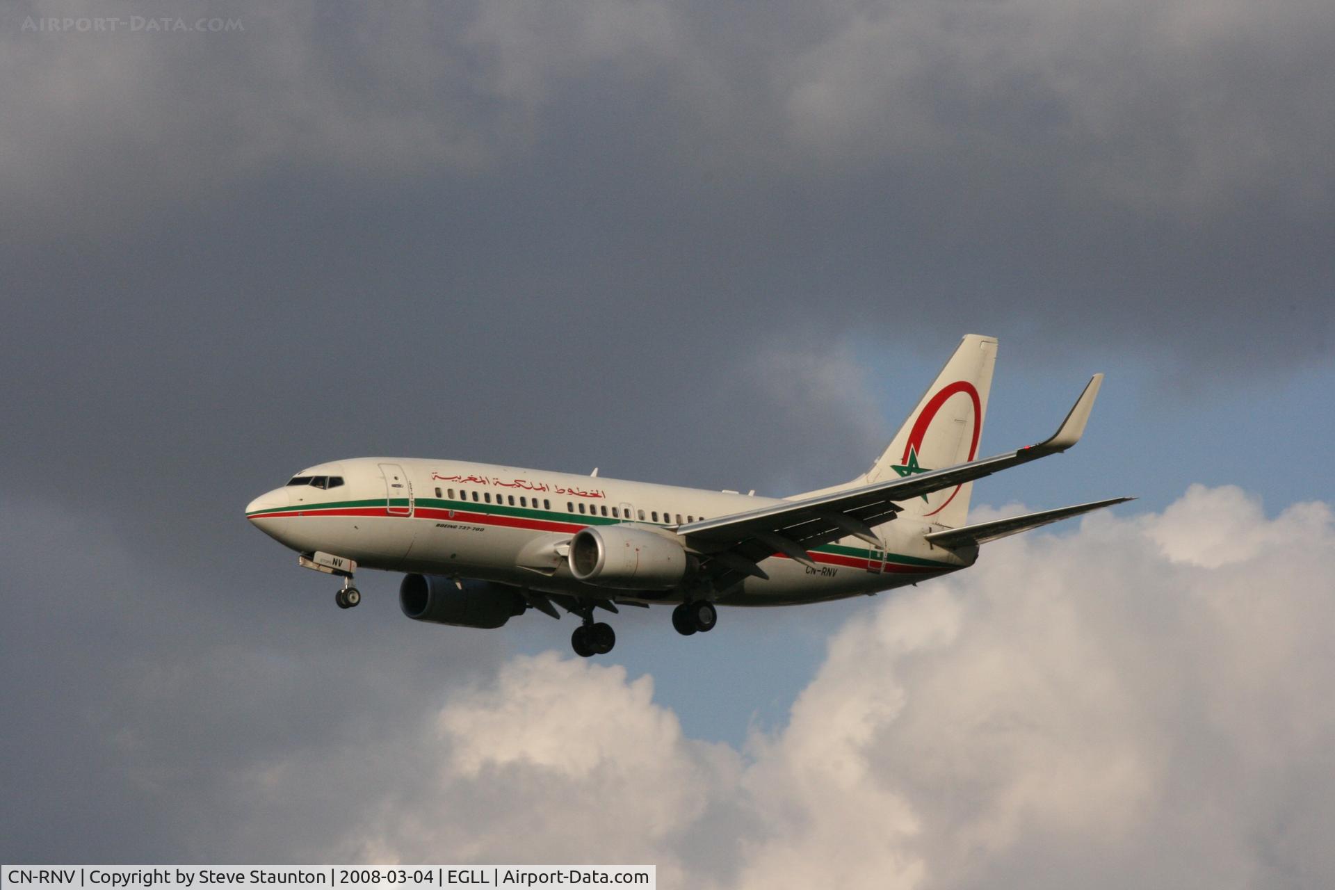 CN-RNV, 2002 Boeing 737-7B6 C/N 28988, Taken at Heathrow Airport March 2008