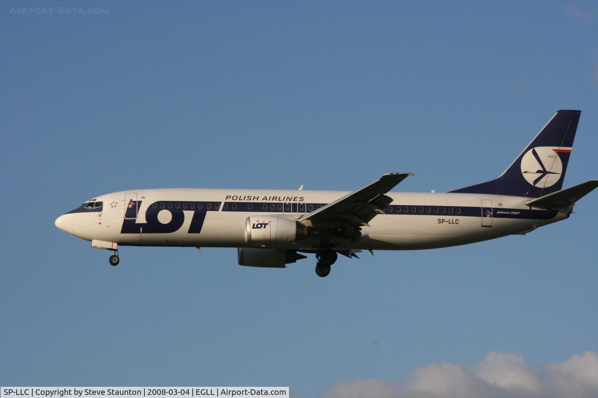 SP-LLC, 1993 Boeing 737-45D C/N 27157, Taken at Heathrow Airport March 2008