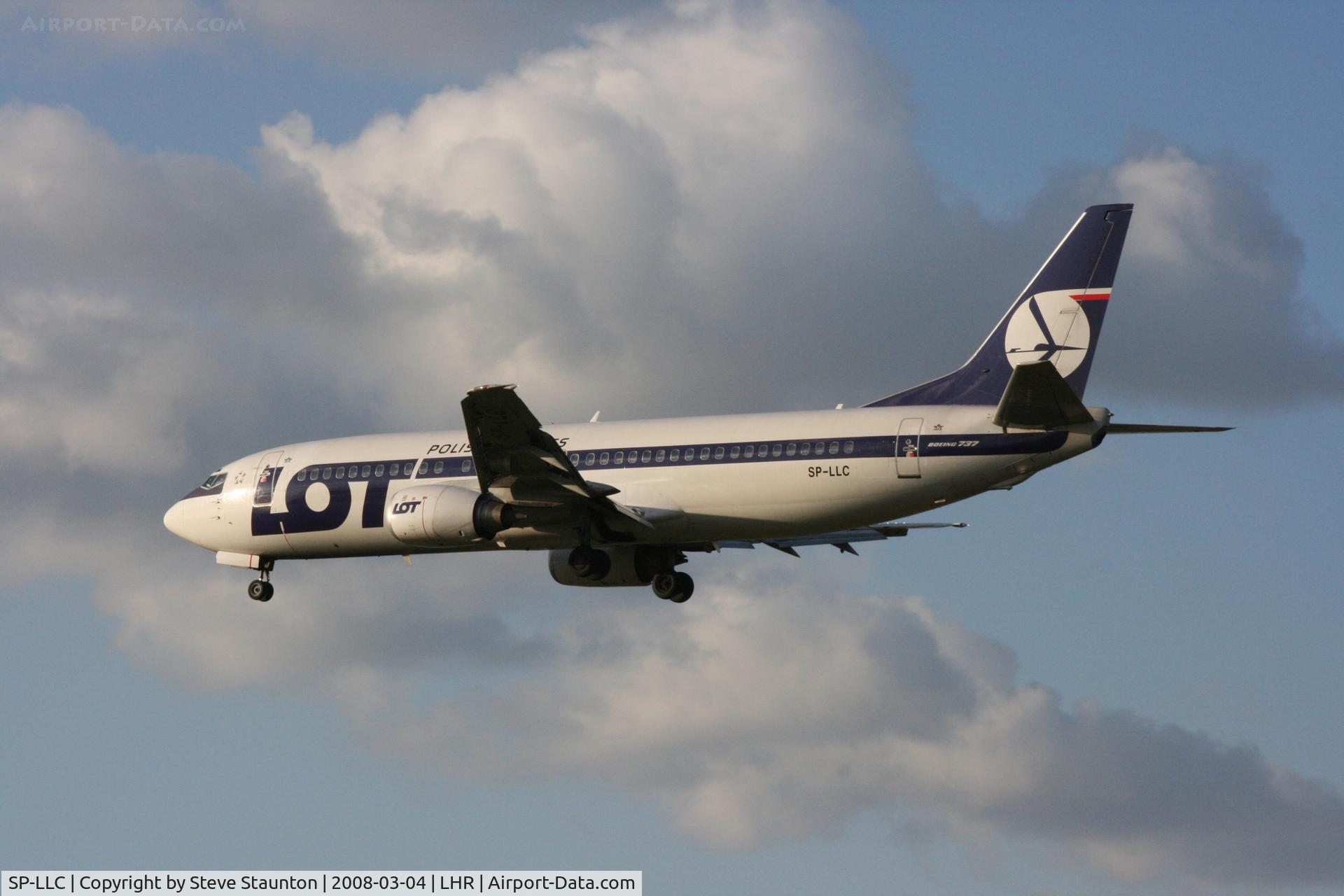 SP-LLC, 1993 Boeing 737-45D C/N 27157, Taken at Heathrow Airport March 2008
