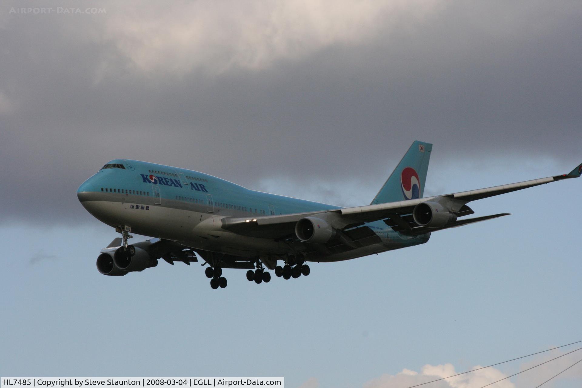 HL7485, 1992 Boeing 747-4B5 C/N 26395, Taken at Heathrow Airport March 2008