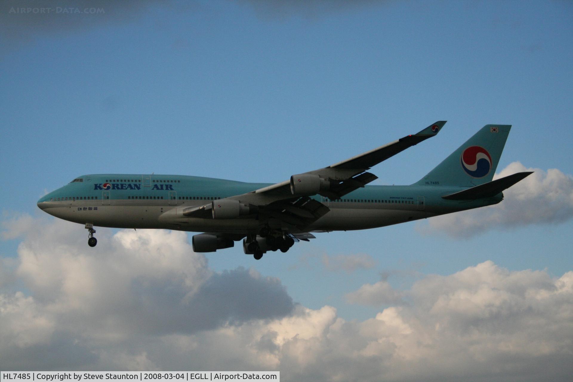 HL7485, 1992 Boeing 747-4B5 C/N 26395, Taken at Heathrow Airport March 2008