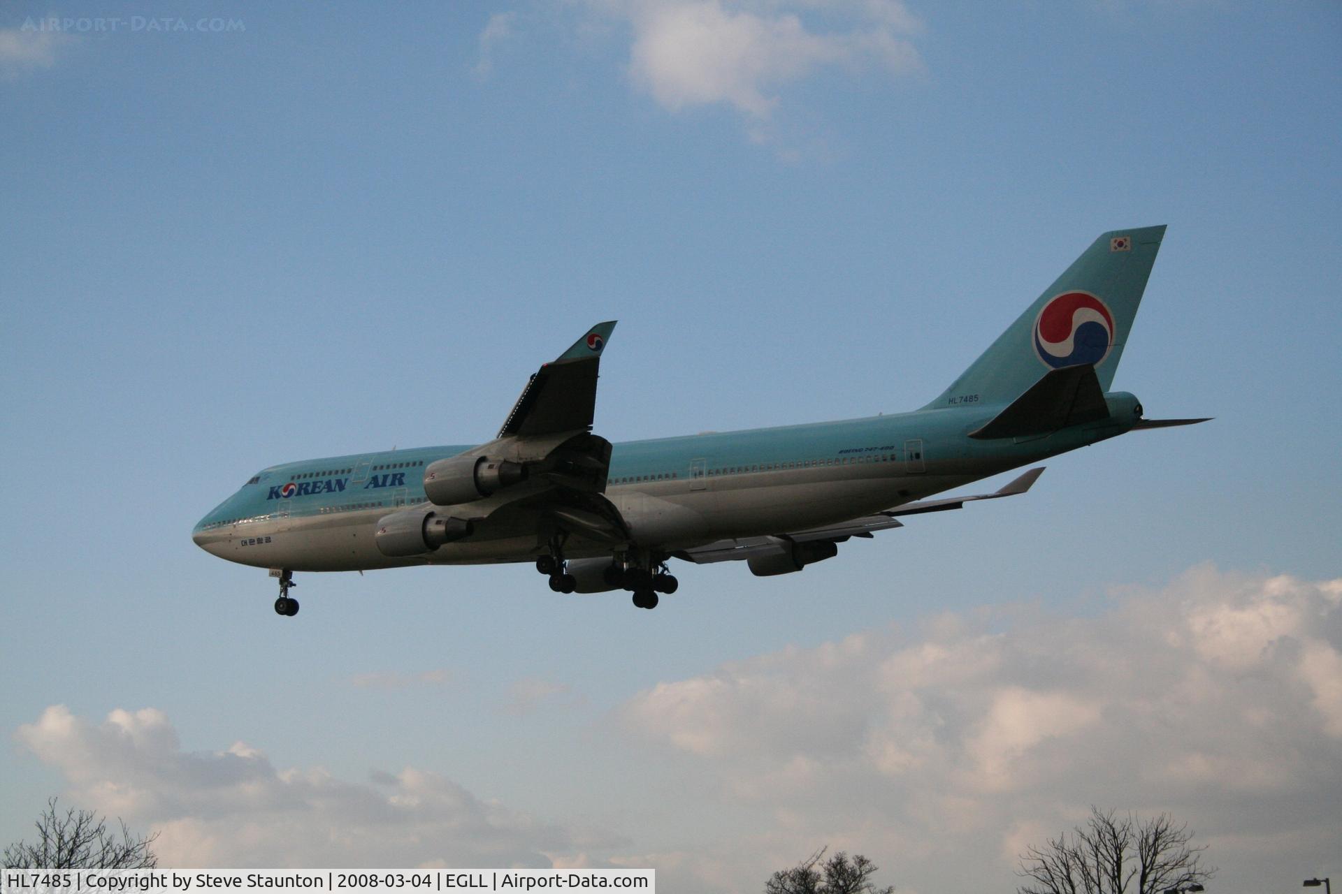 HL7485, 1992 Boeing 747-4B5 C/N 26395, Taken at Heathrow Airport March 2008