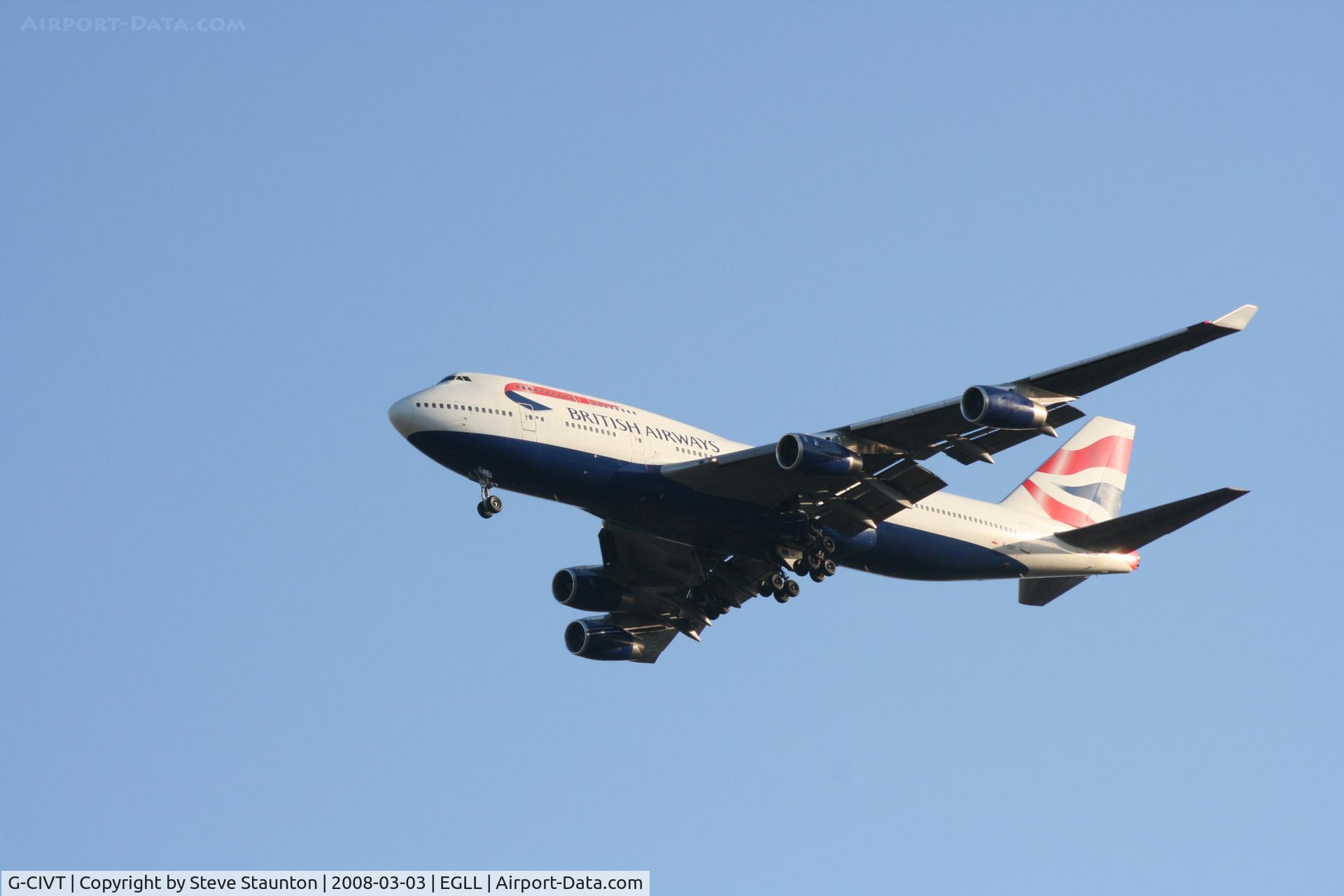 G-CIVT, 1998 Boeing 747-436 C/N 25821, Taken at Heathrow Airport March 2008