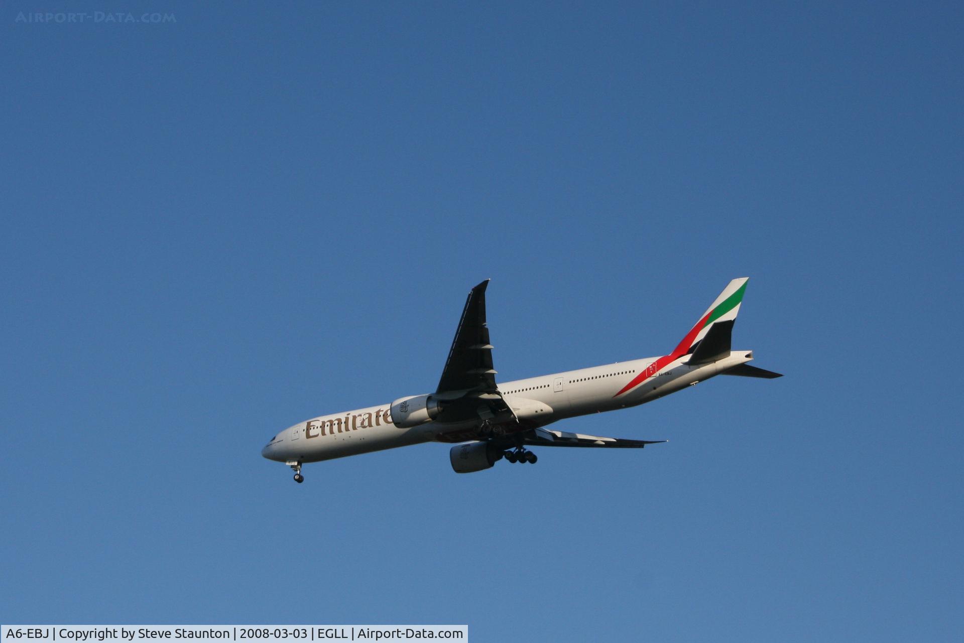 A6-EBJ, 2005 Boeing 777-36N/ER C/N 32787, Taken at Heathrow Airport March 2008