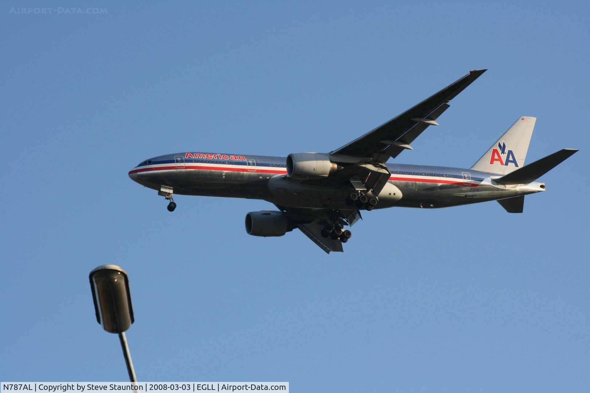 N787AL, 2000 Boeing 777-223 C/N 30010, Taken at Heathrow Airport March 2008