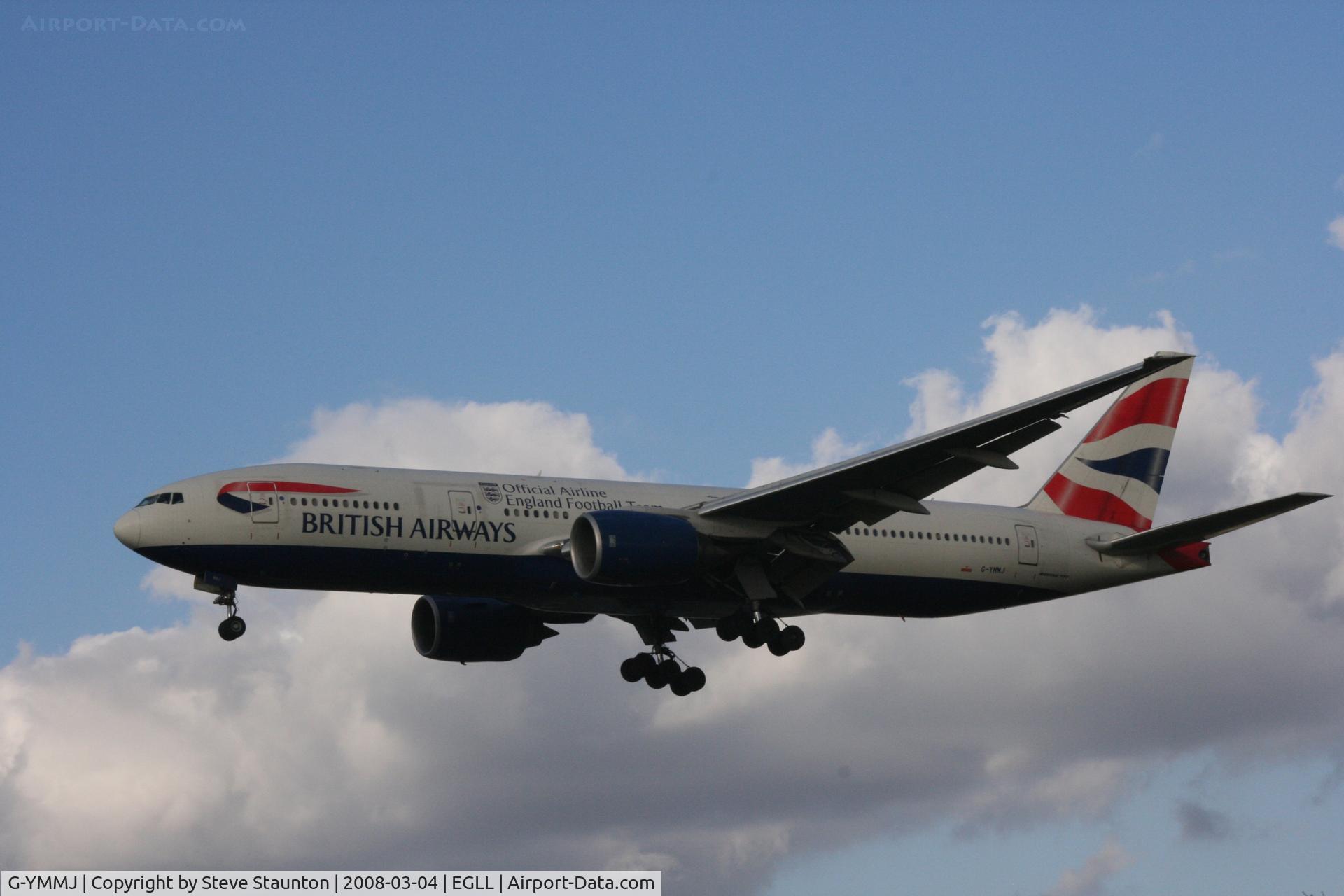 G-YMMJ, 2000 Boeing 777-236 C/N 30311, Taken at Heathrow Airport March 2008