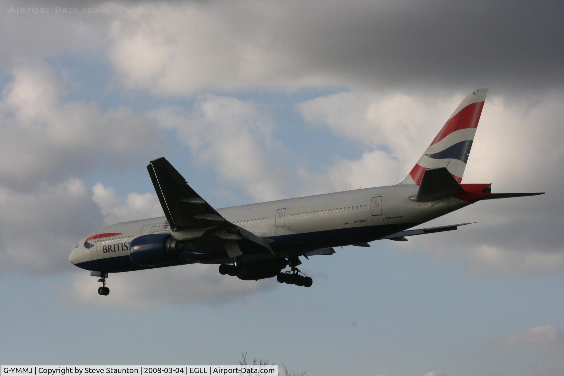 G-YMMJ, 2000 Boeing 777-236 C/N 30311, Taken at Heathrow Airport March 2008