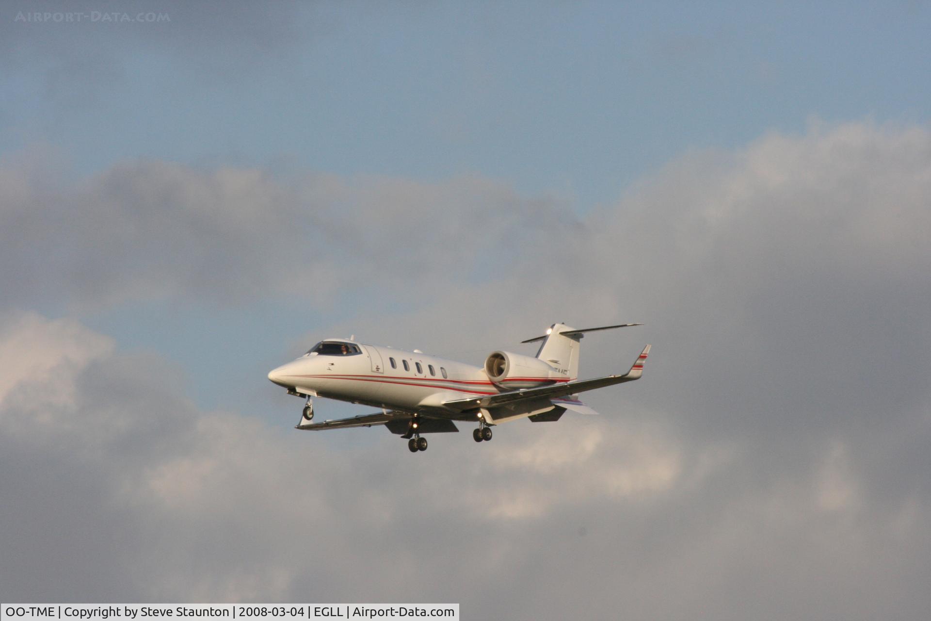 OO-TME, 2002 Learjet 60 C/N 60-255, Taken at Heathrow Airport March 2008