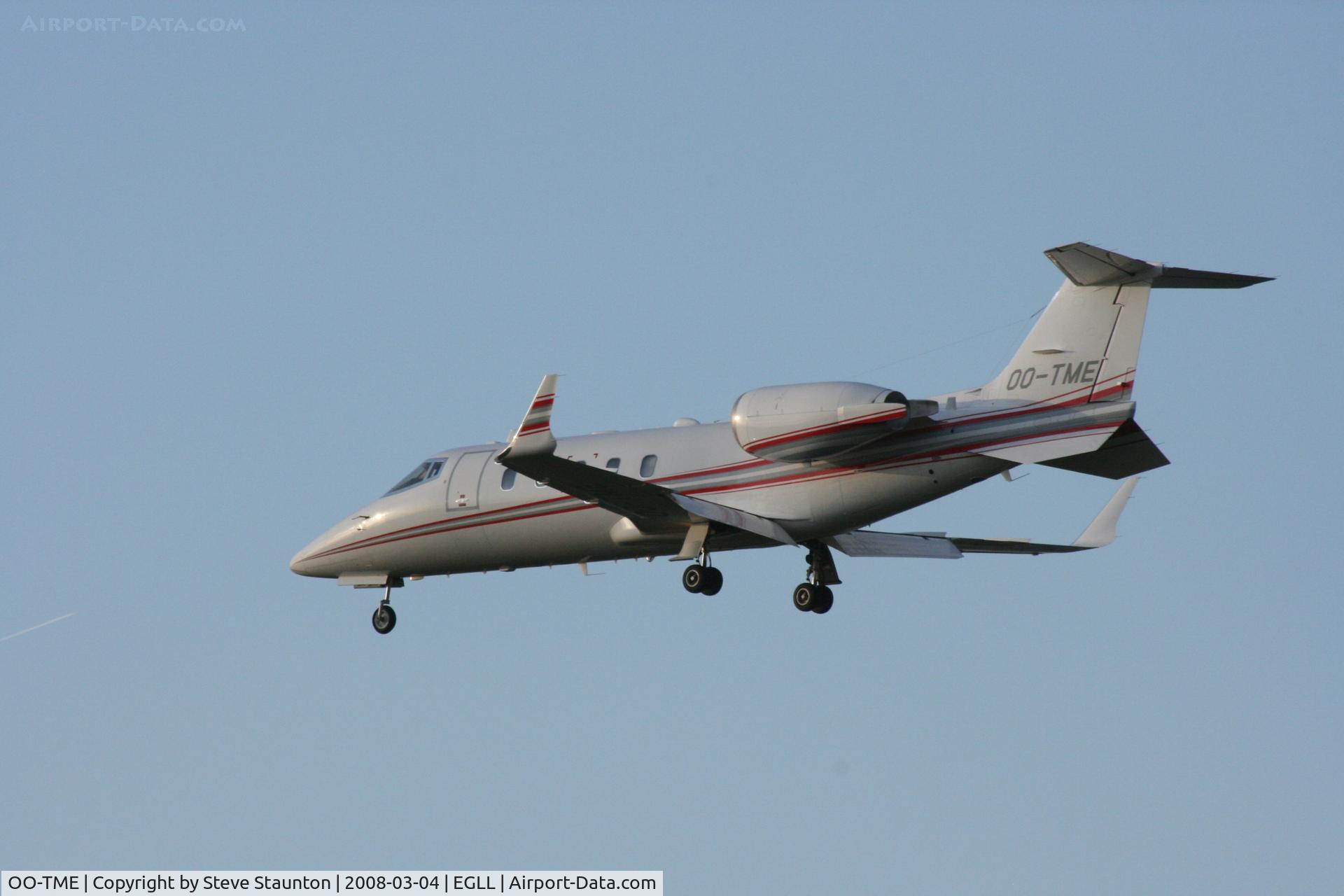 OO-TME, 2002 Learjet 60 C/N 60-255, Taken at Heathrow Airport March 2008